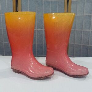 🔸 Ombre Girls’ Rainboots - Size 2 (Big Girls)